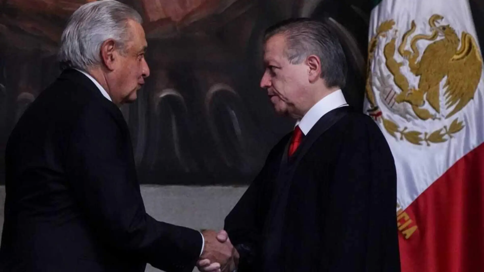 AMLO con ministro presidente SCJN